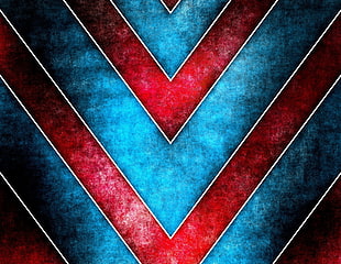 red and blue illustration HD wallpaper
